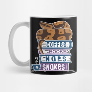 Ball Python Coffee Books Naps Snakes Mug